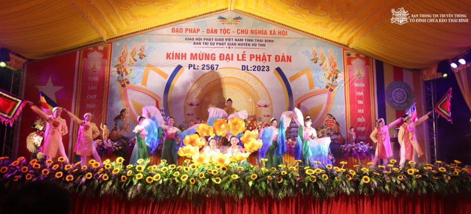 Trang nghiêm Đại lễ Phật đản PL.2567 của BTS GHPGVN huyện Vũ Thư