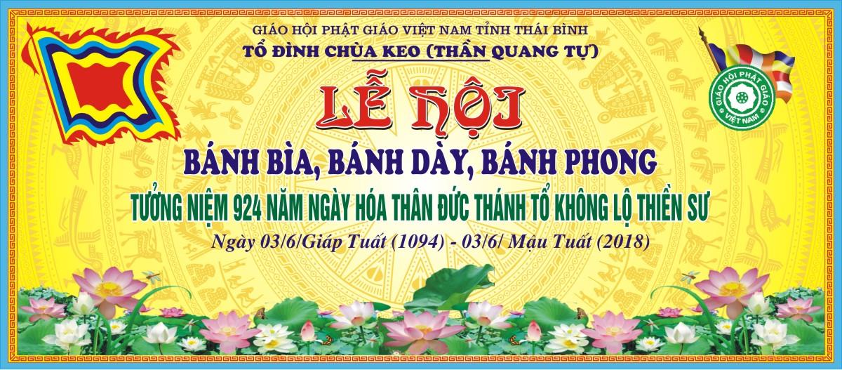 Tổ đình chùa Keo tổ chức lễ hội bánh bìa, bánh dày, bánh phong nhân dịp tưởng niệm ngày hóa thân của thiền sư Dương Không Lộ